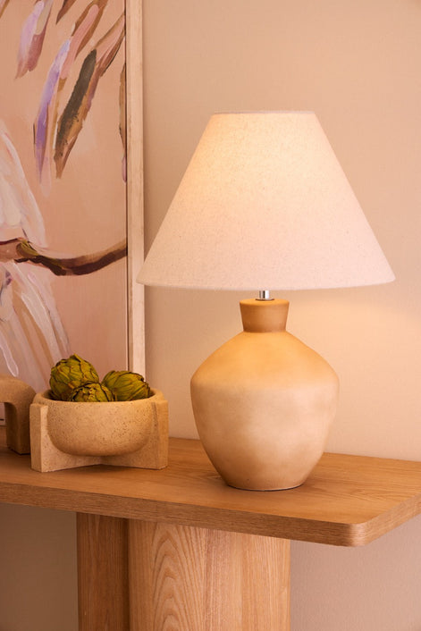 Amalfi Corby Table Lamp Rust & Natural
