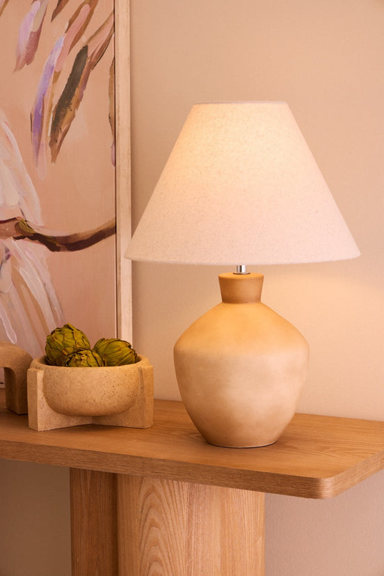 Amalfi Corby Table Lamp Rust & Natural