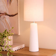 Amalfi Kent Table Lamp White & Grey