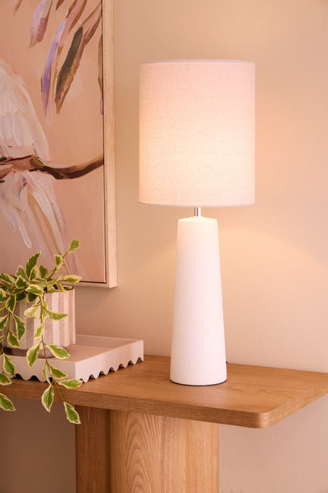 Amalfi Kent Table Lamp White & Grey