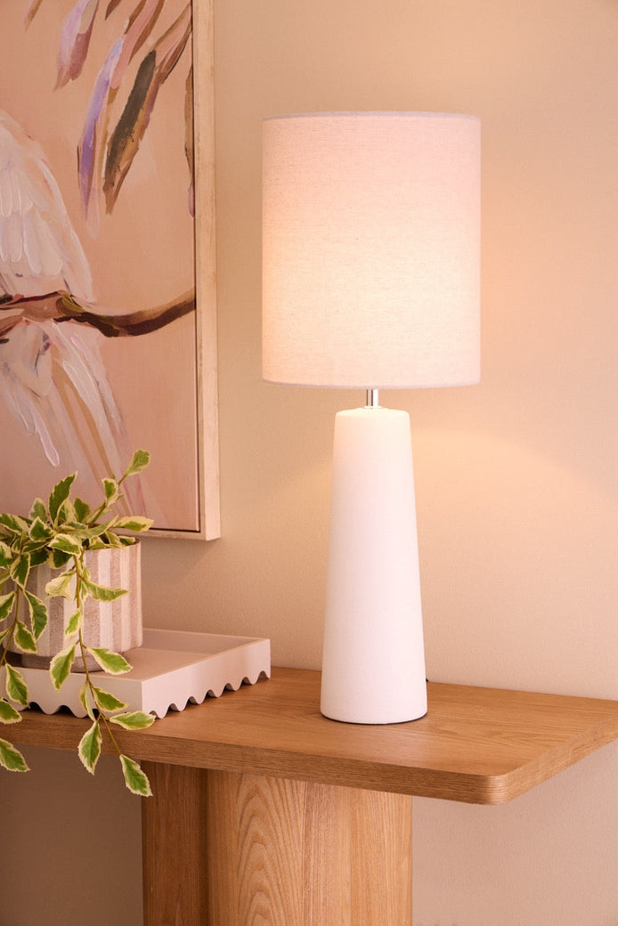 Amalfi Kent Table Lamp White & Grey
