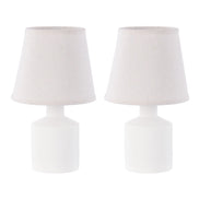 Amalfi Milton Table Lamp 2pcs Set Cream & Taupe