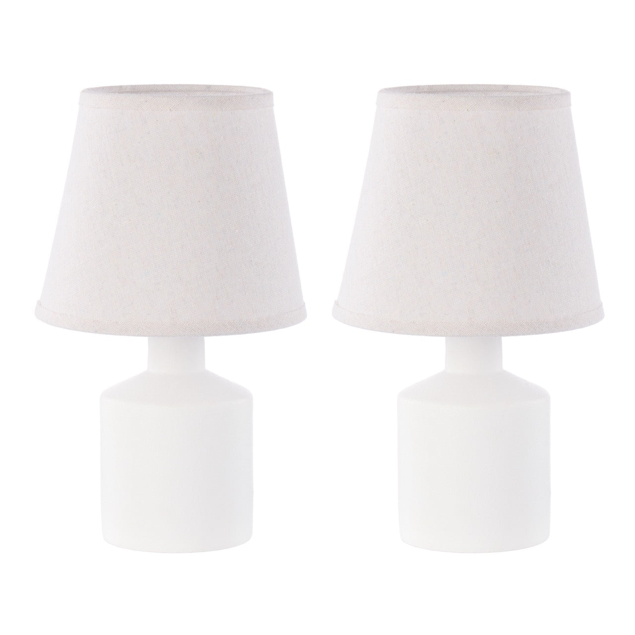 Amalfi Milton Table Lamp 2pcs Set Cream & Taupe