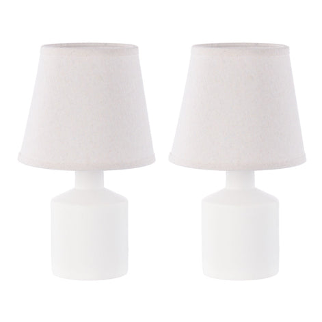 Amalfi Milton Table Lamp 2pcs Set Cream & Taupe