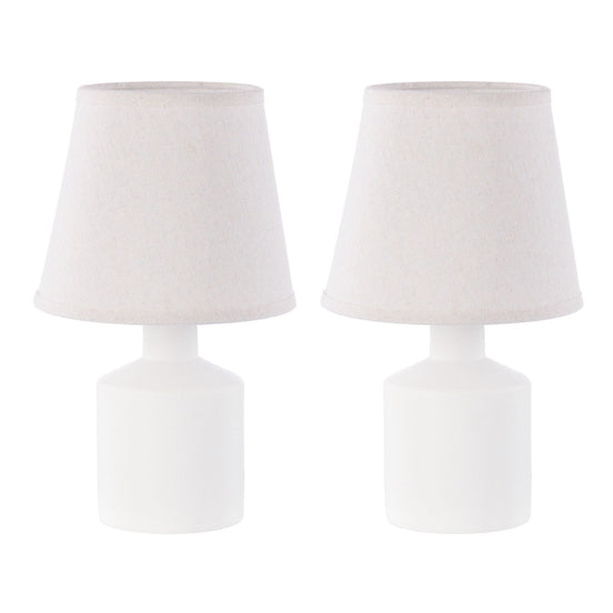Amalfi Milton Table Lamp 2pcs Set Cream & Taupe