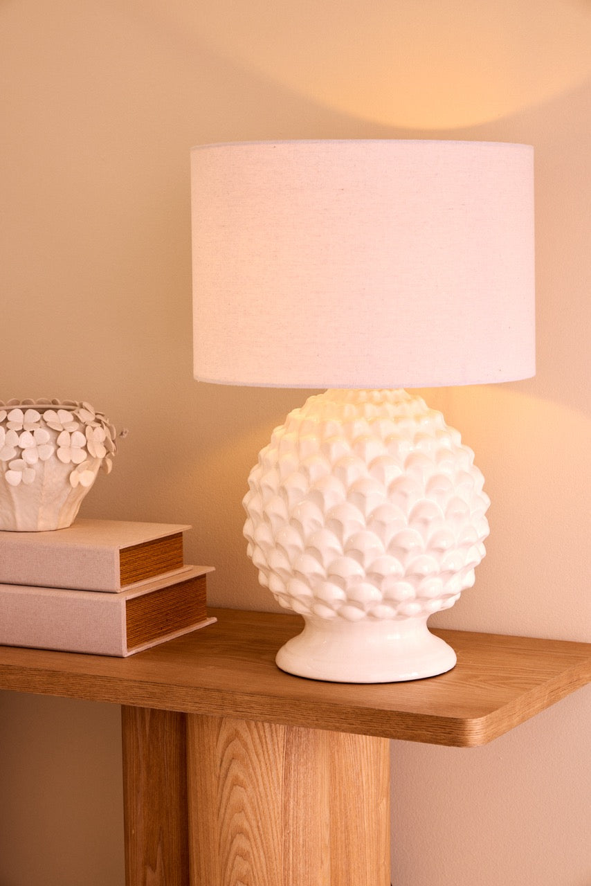 Society Home Macy Table Lamp White & Natural