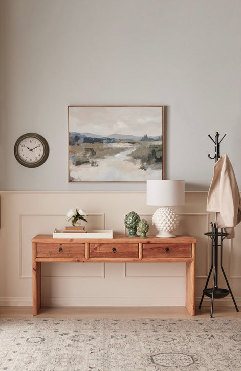 Society Home Macy Table Lamp White & Natural