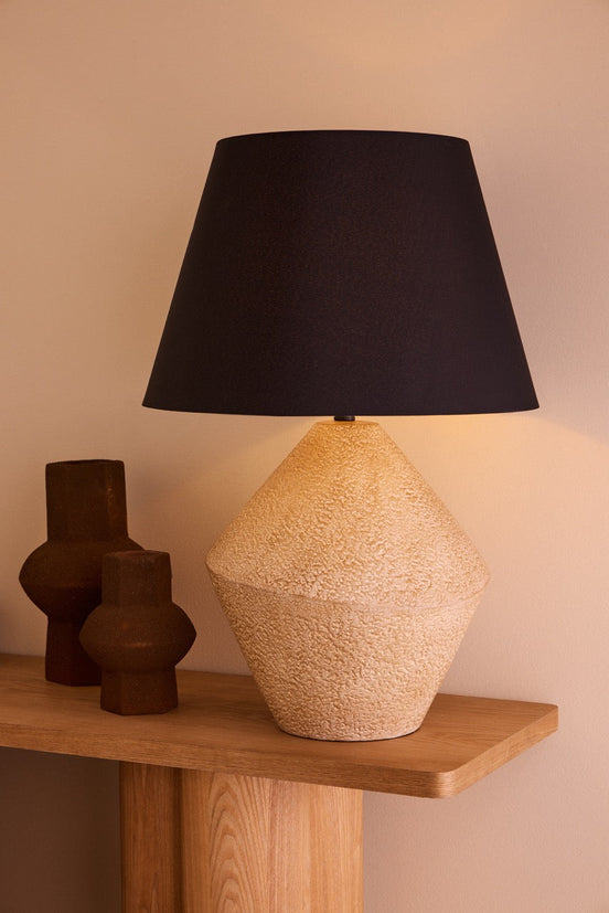 Grand Designs Wynn Table Lamp Natural & Black