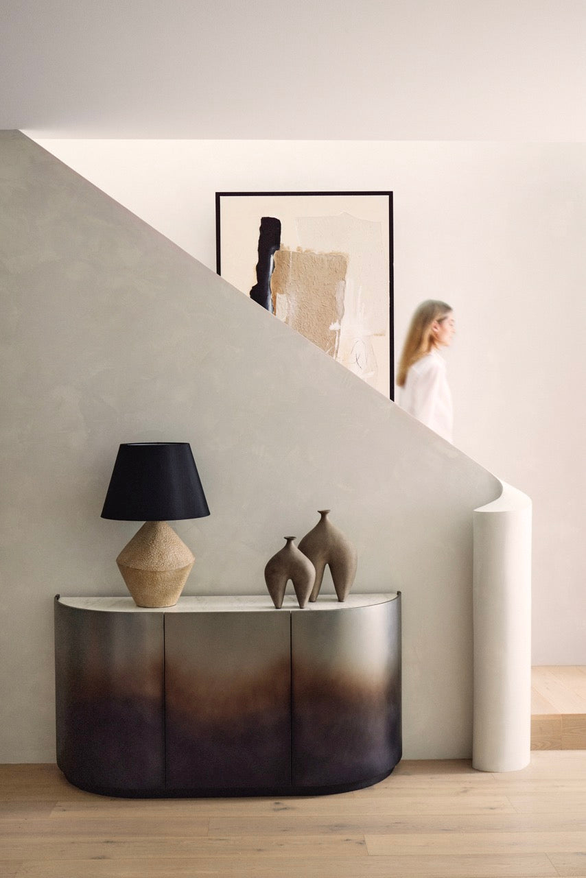 Grand Designs Wynn Table Lamp Natural & Black