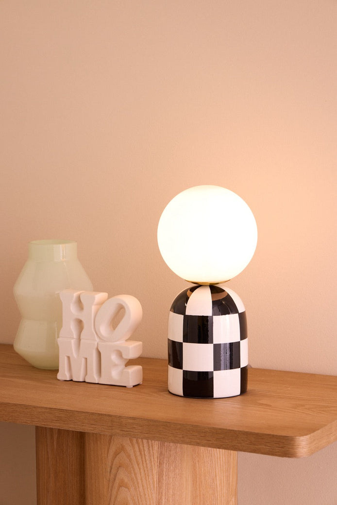 Emporium Archie Table Lamp Black & White