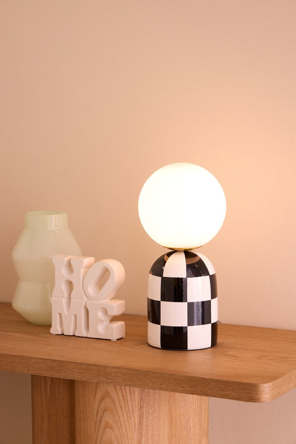 Emporium Archie Table Lamp Black & White