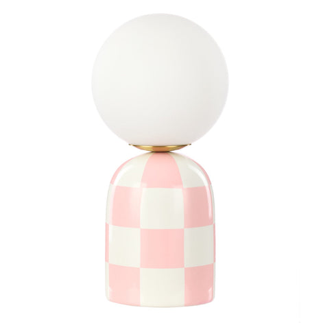 Emporium Archie Table Lamp Pink & White