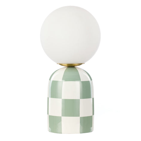 Emporium Archie Table Lamp Green & White