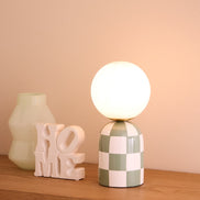 Emporium Archie Table Lamp Green & White