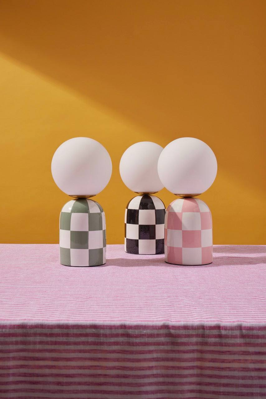 Emporium Archie Table Lamp Green & White