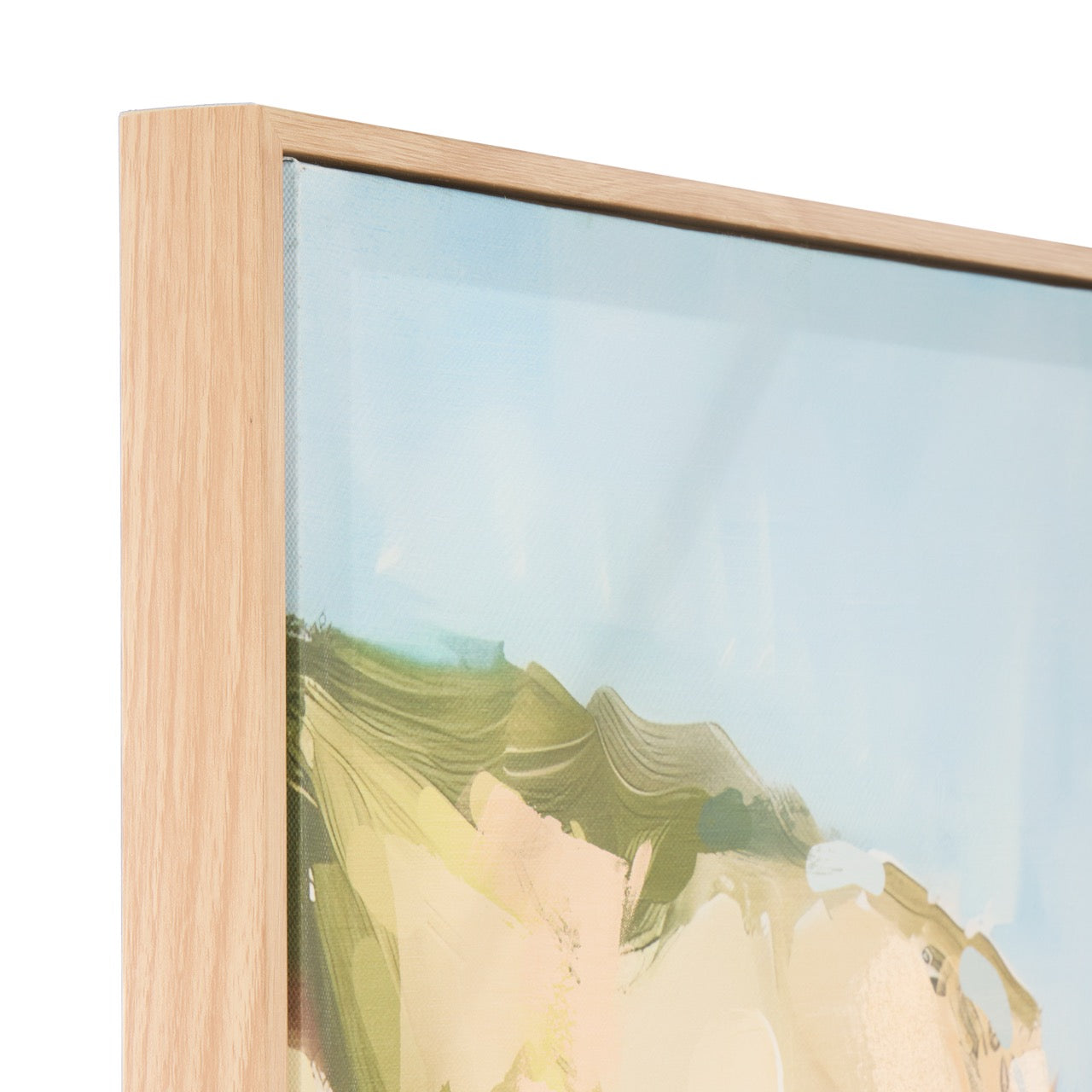 Amalfi Carmel Hand Painted Wall Art Blue & Natural