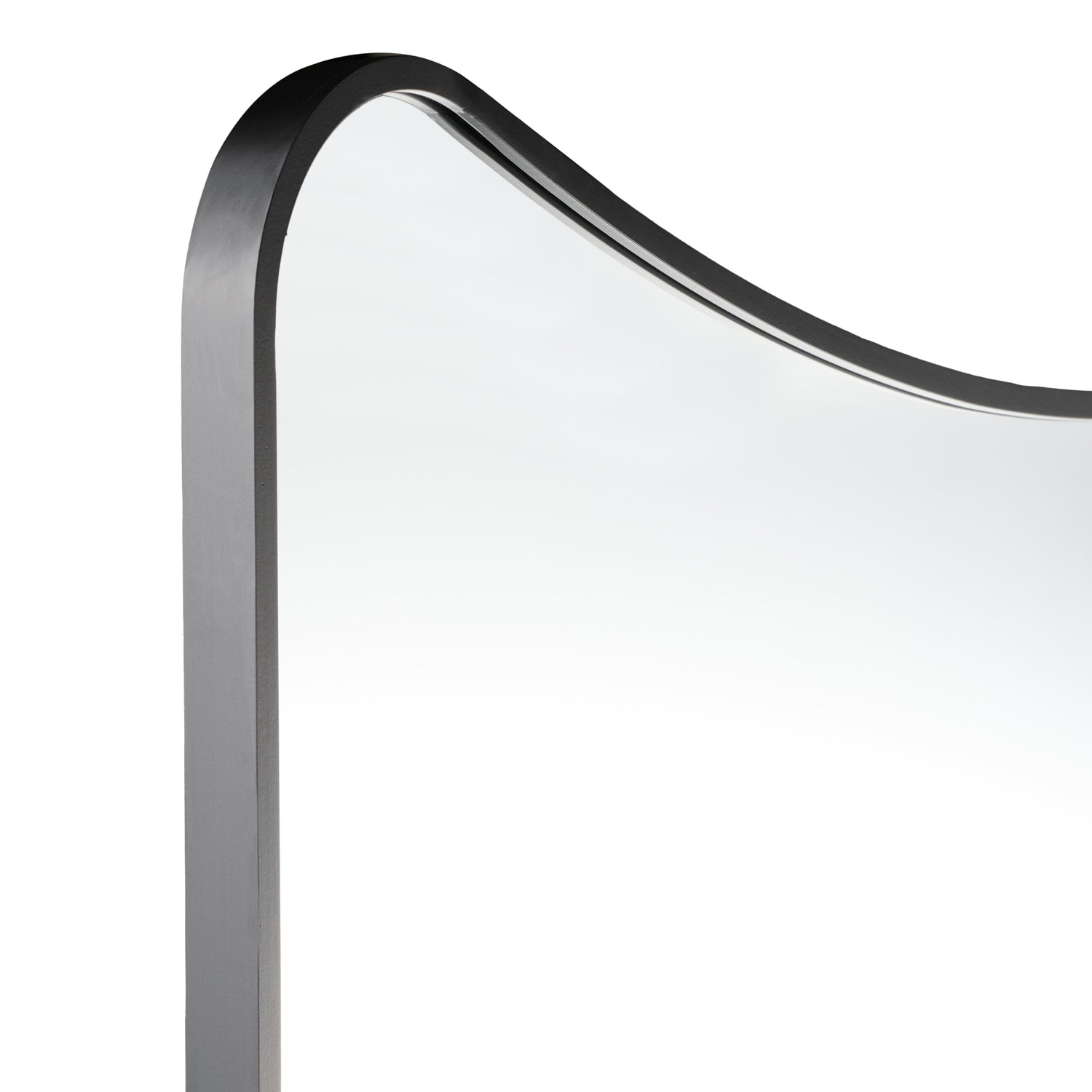 Zane Black Metal Floor Mirror Black