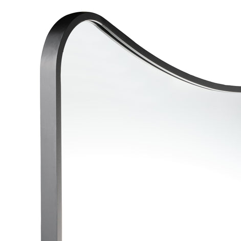Zane Black Metal Floor Mirror Black