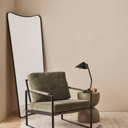 Zane Black Metal Floor Mirror Black