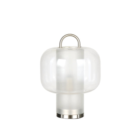 Grand Designs Chelsea Table Lamp Silver & Glass 25x25x32xcm