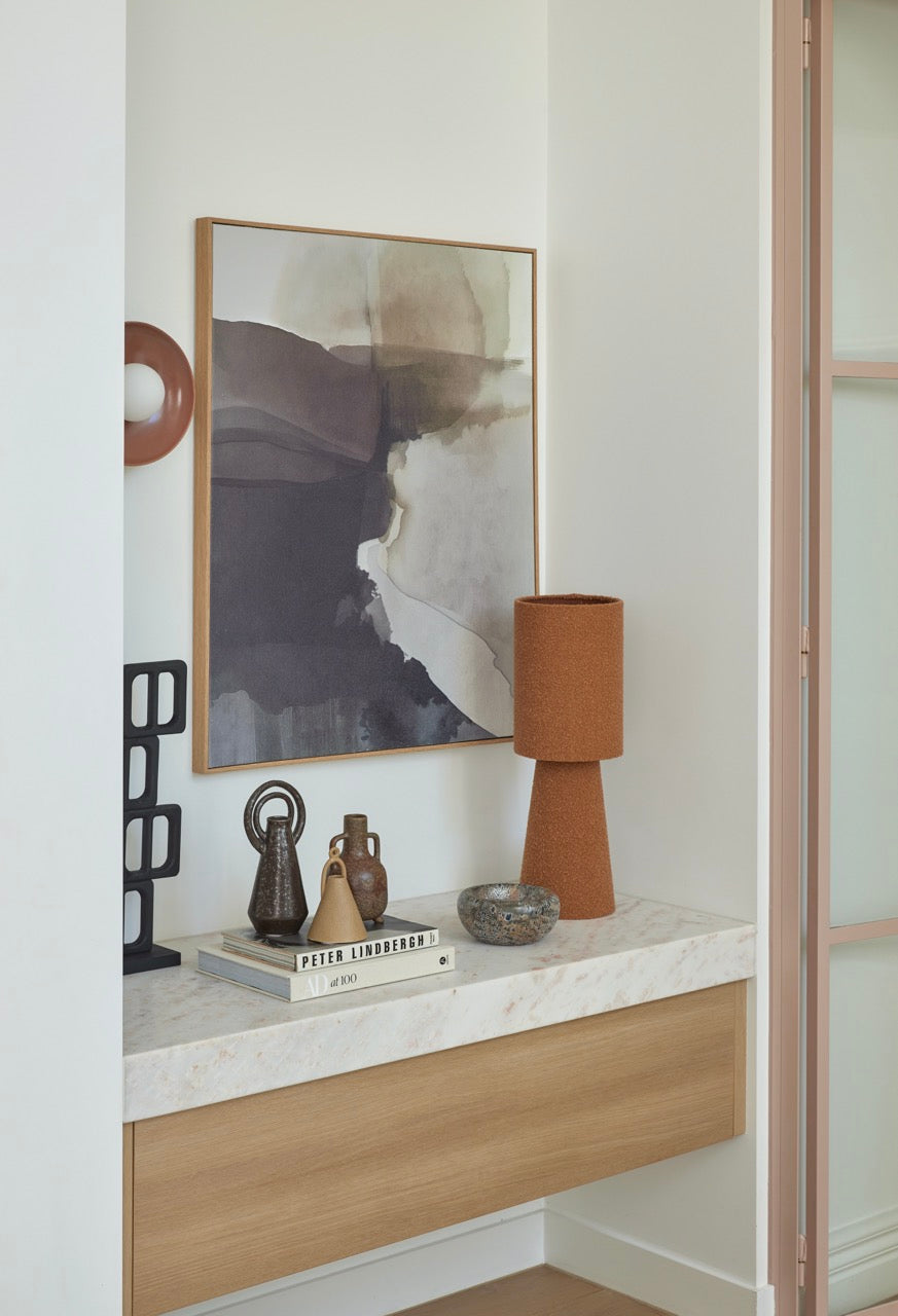 Amalfi Rowen Boucle Table Lamp Rust
