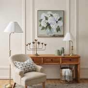 Society Home Reiss Table Lamp Antique Brass & White