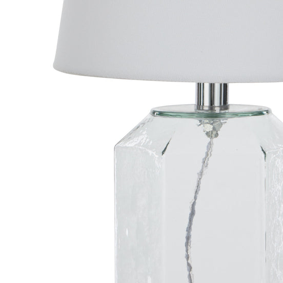 Society Home Daire Table Lamp White & Glass