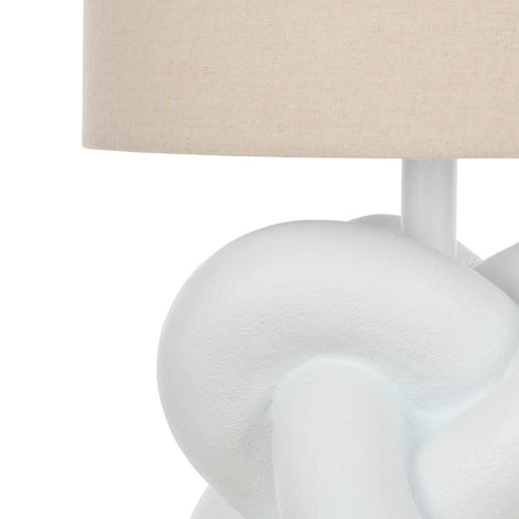 Amalfi Fia Knot Table Lamp Natural & White
