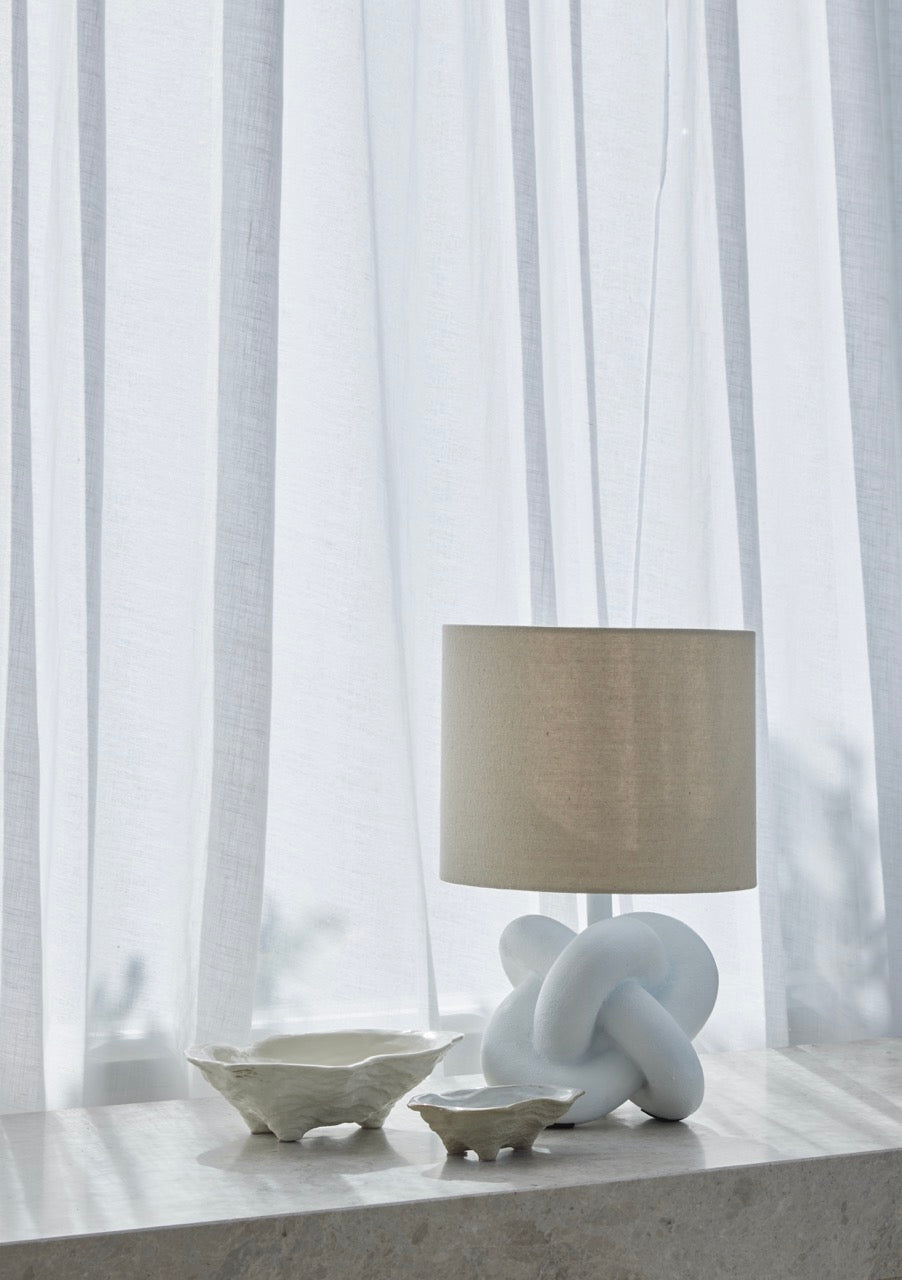 Amalfi Fia Knot Table Lamp Natural & White