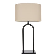 Amalfi Reed Table Lamp Taupe & Black
