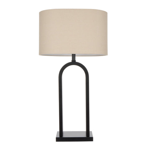 Amalfi Reed Table Lamp Taupe & Black
