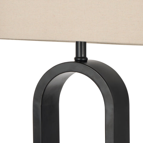 Amalfi Reed Table Lamp Taupe & Black