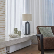 Amalfi Reed Table Lamp Taupe & Black