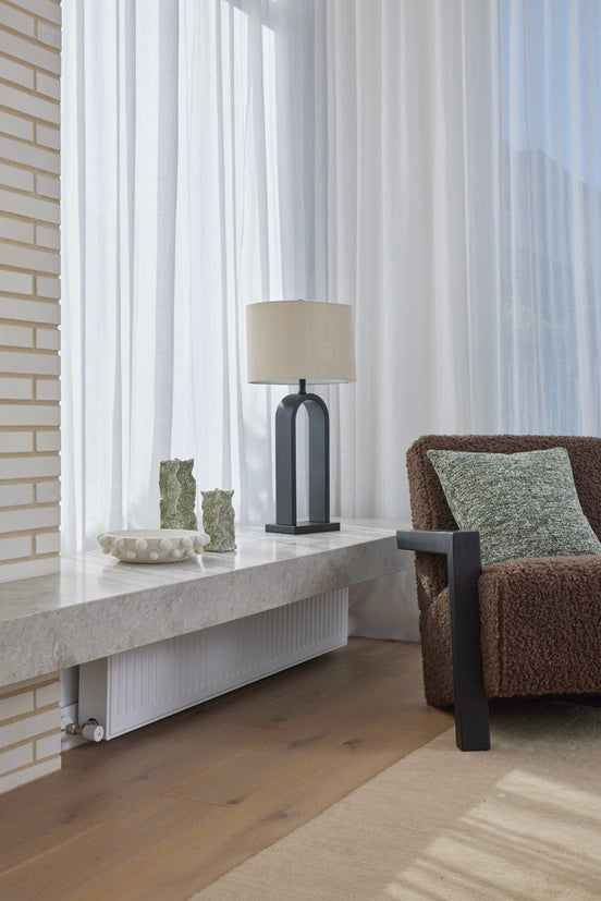 Amalfi Reed Table Lamp Taupe & Black