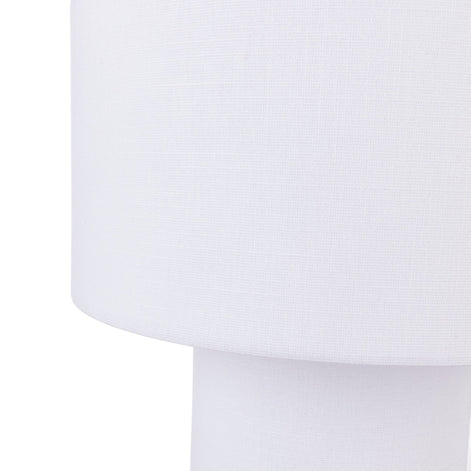 Emporium Hendrix Fabric Table Lamp White