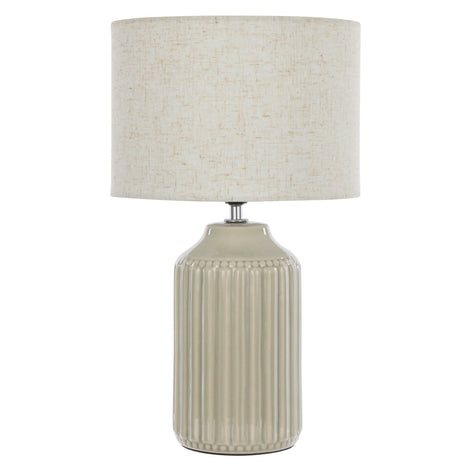 Society Home Dovie Ceramic Table Lamp Oat & Cream