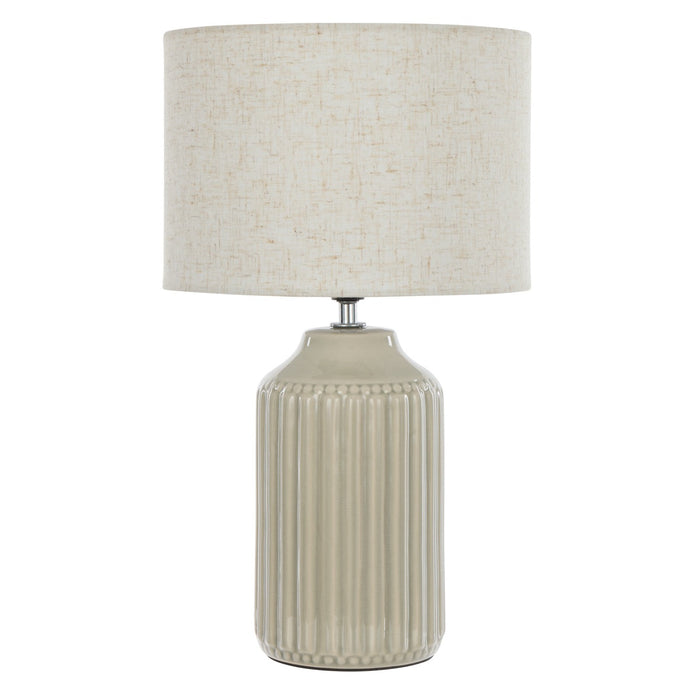 Society Home Dovie Ceramic Table Lamp Oat & Cream