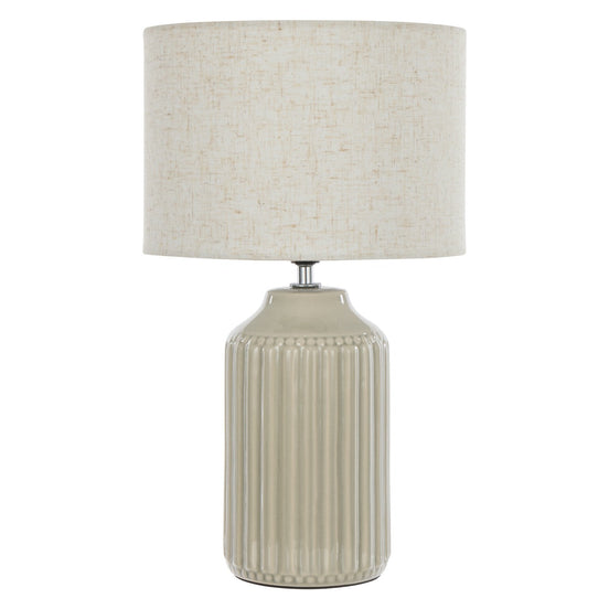 Society Home Dovie Ceramic Table Lamp Oat & Cream