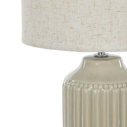 Society Home Dovie Ceramic Table Lamp Oat & Cream