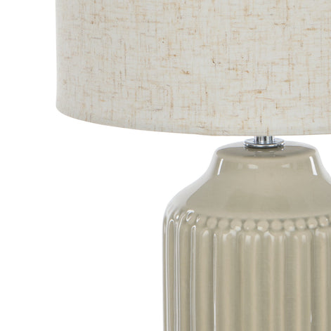 Society Home Dovie Ceramic Table Lamp Oat & Cream
