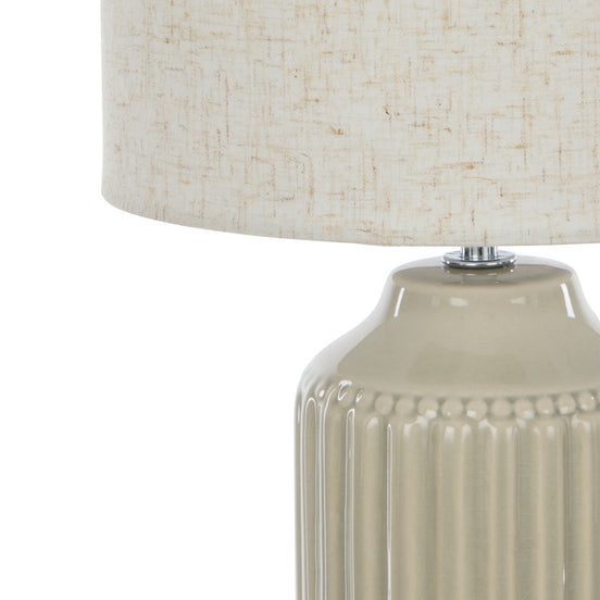 Society Home Dovie Ceramic Table Lamp Oat & Cream