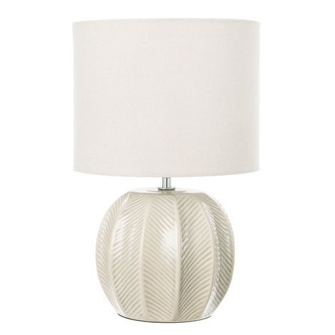 Amalfi Willa Ceramic Table Lamp Taupe & Light Green