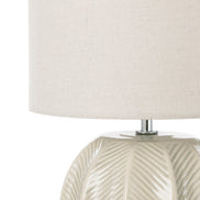 Amalfi Willa Ceramic Table Lamp Taupe & Light Green