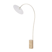 Serra Floor Lamp Beige & Antique Brass