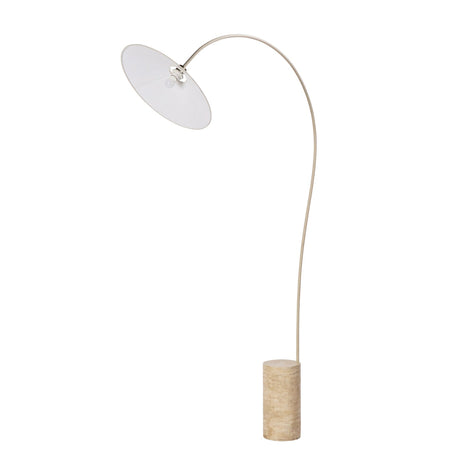 Serra Floor Lamp Beige & Antique Brass