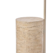 Serra Floor Lamp Beige & Antique Brass