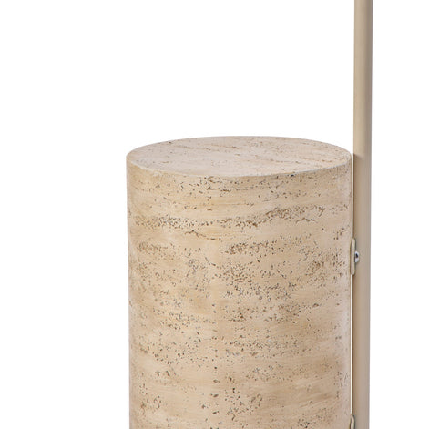 Serra Floor Lamp Beige & Antique Brass