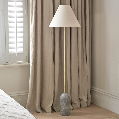 Azure Floor Lamp Grey & Natural