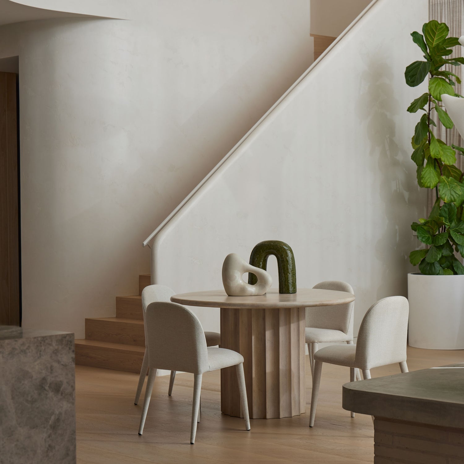 Amalfi Wyatt Dining Table White Wash