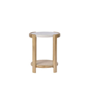 Ashton Side Table White and Natural